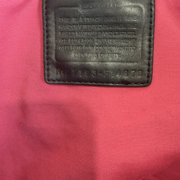 Coach Daisy Signature Tote Shoulder Bag Black Gray M Classic Style - Picture 9 of 15